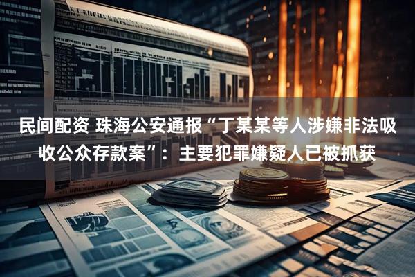 民间配资 珠海公安通报“丁某某等人涉嫌非法吸收公众存款案”：主要犯罪嫌疑人已被抓获