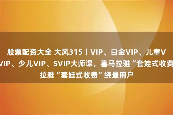 股票配资大全 大风315丨VIP、白金VIP、儿童VIP、儿童SVIP、少儿VIP、SVIP大师课，喜马拉雅“套娃式收费”绕晕用户
