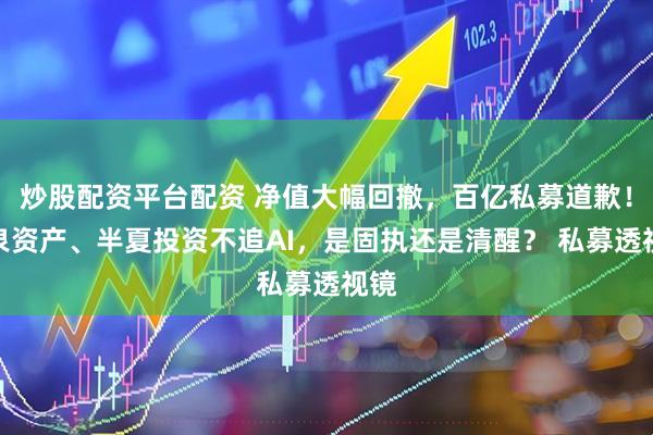 炒股配资平台配资 净值大幅回撤，百亿私募道歉！宁泉资产、半夏投资不追AI，是固执还是清醒？ 私募透视镜